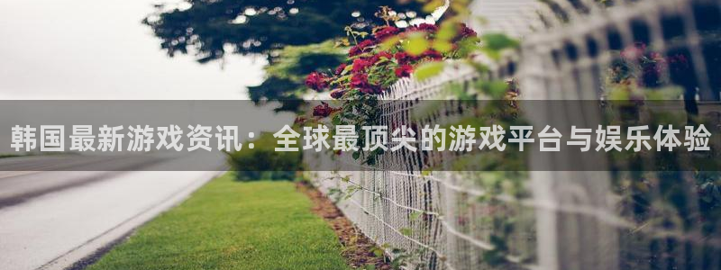 蓝冠娱乐主管：韩国最新游戏资讯：全球最顶尖的游戏平台与娱乐体